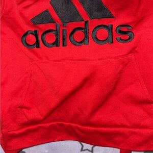 Adidas Scarlet Sweatshirt with Black Logo